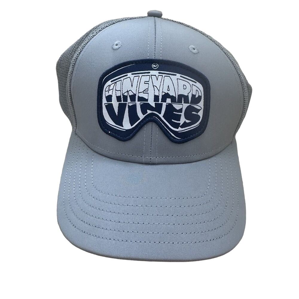 Vineyard Vines|Snap‎ Back/Mesh Hat||Grey w/Blue Ski Goggles